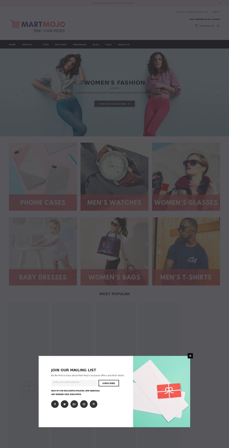 martmojo.com — Shopify storefront screenshot