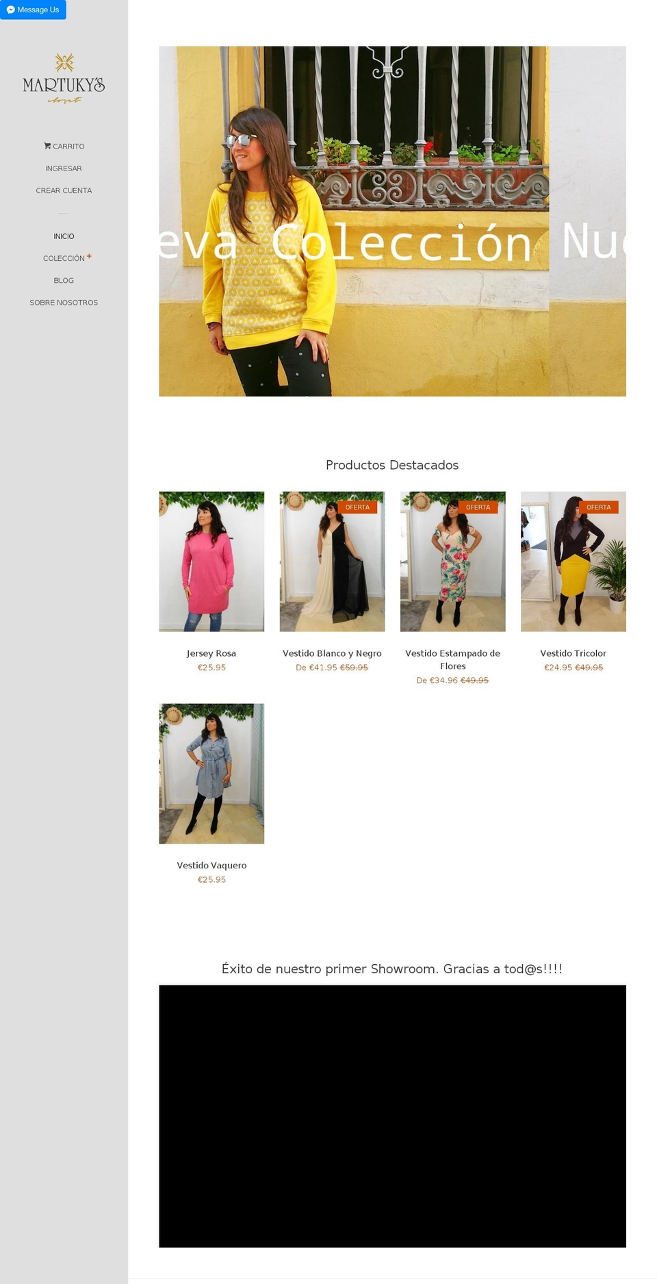 martukyscloset.com — Shopify storefront screenshot