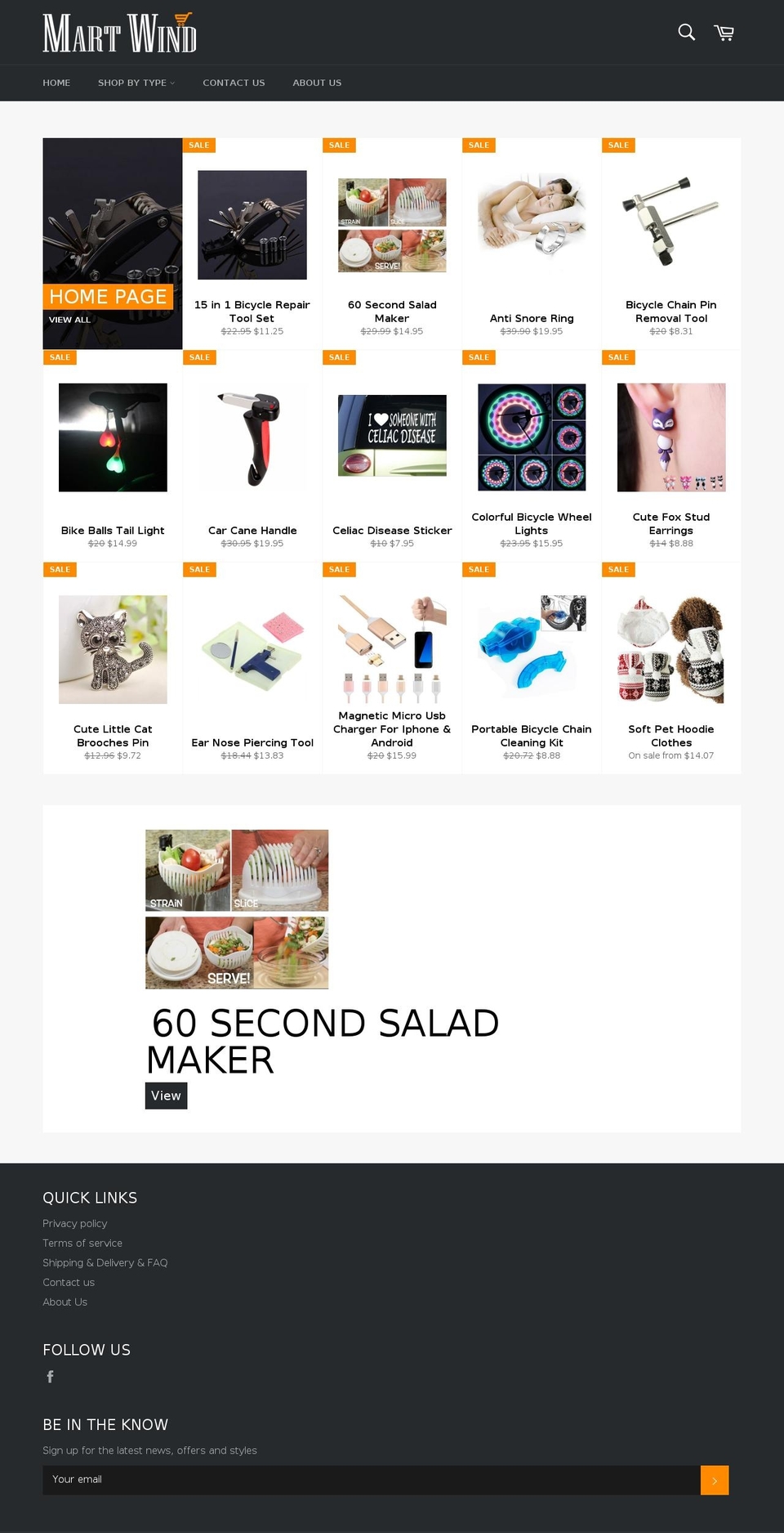 martwind.com shopify website screenshot