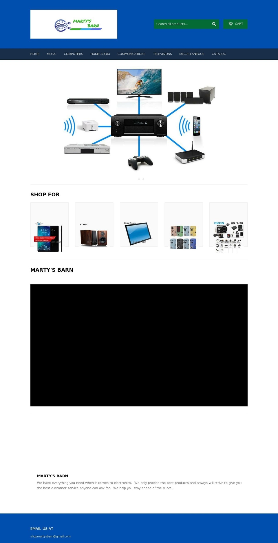 martysbarn.com — Shopify storefront screenshot