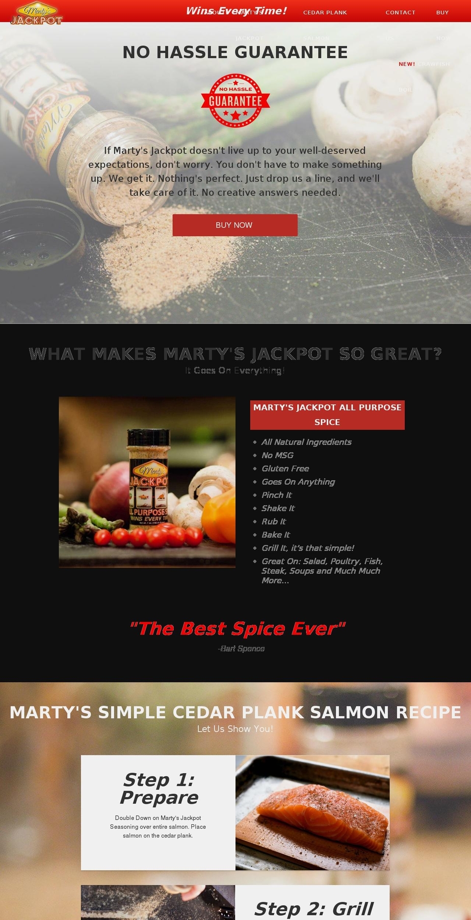 martysjackpot.com — Shopify storefront screenshot