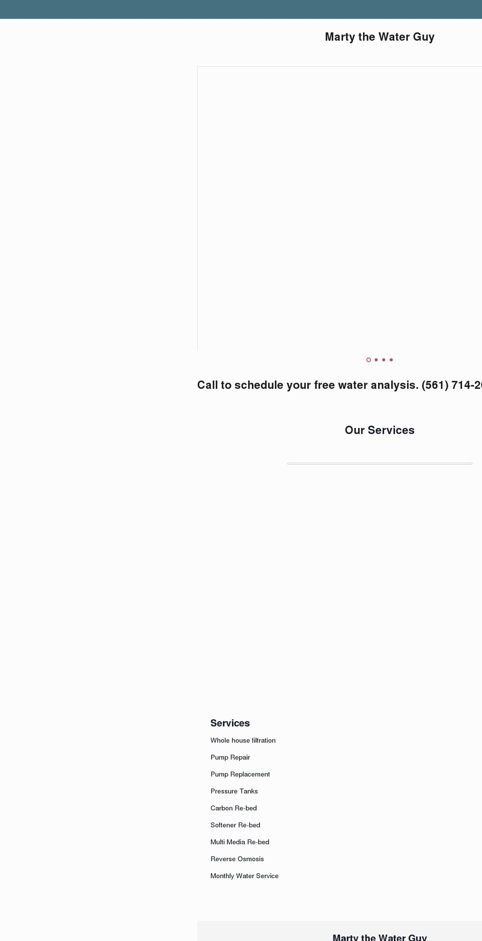 martythewaterguy.com shopify website screenshot