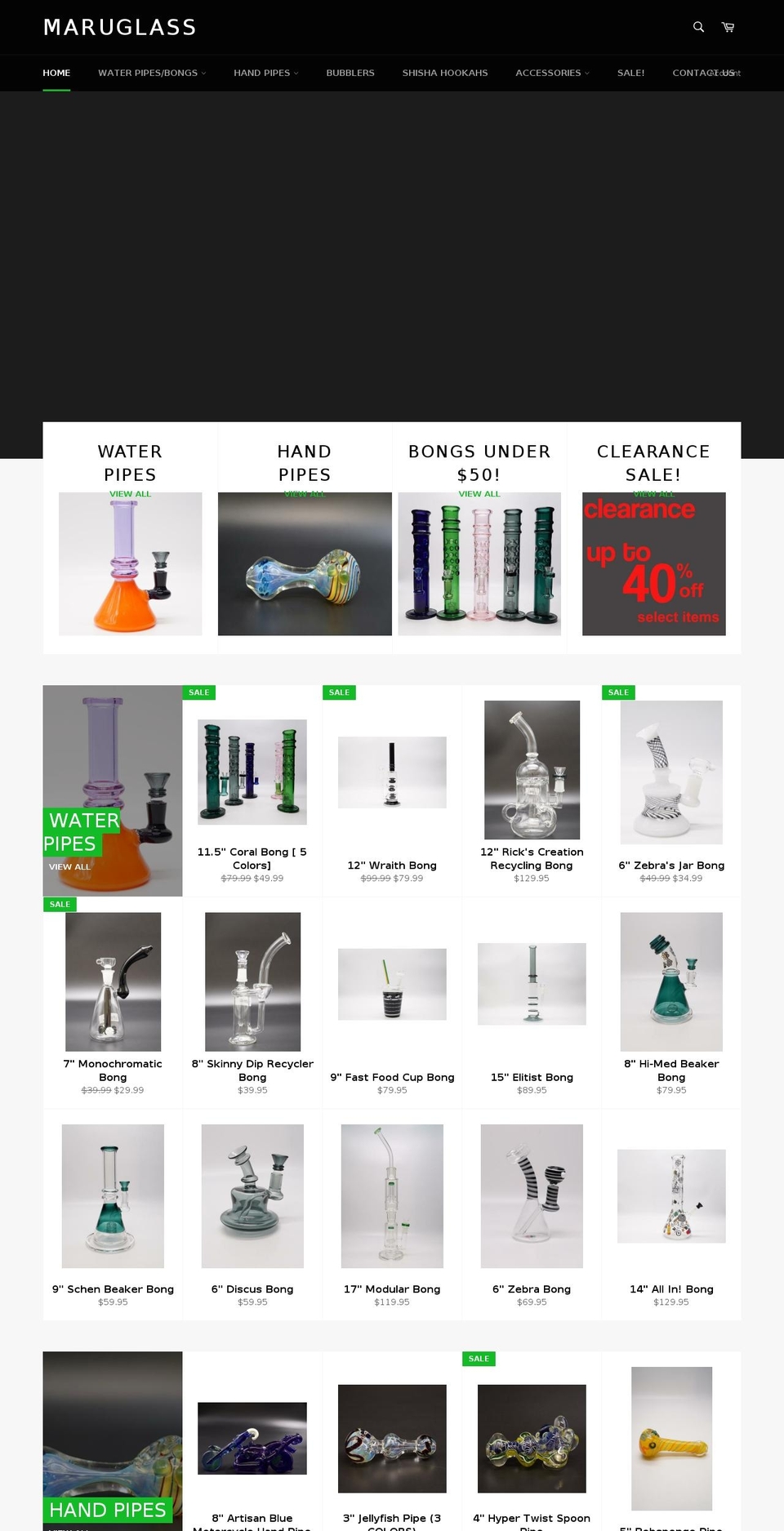 maruglass.com — Shopify storefront screenshot