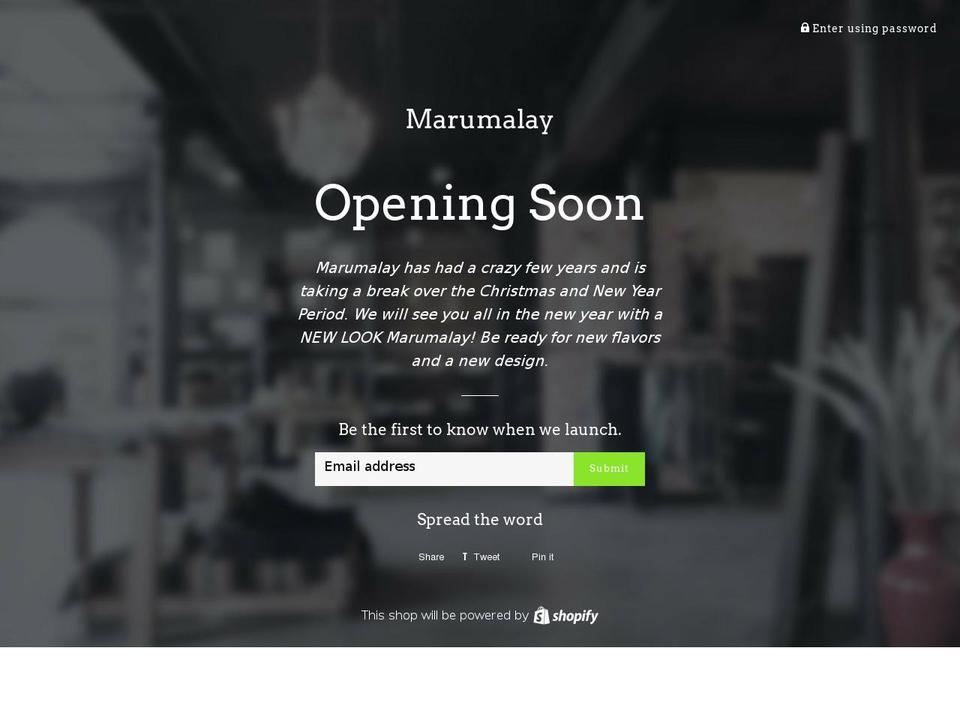 marumalay.com.au shopify website screenshot