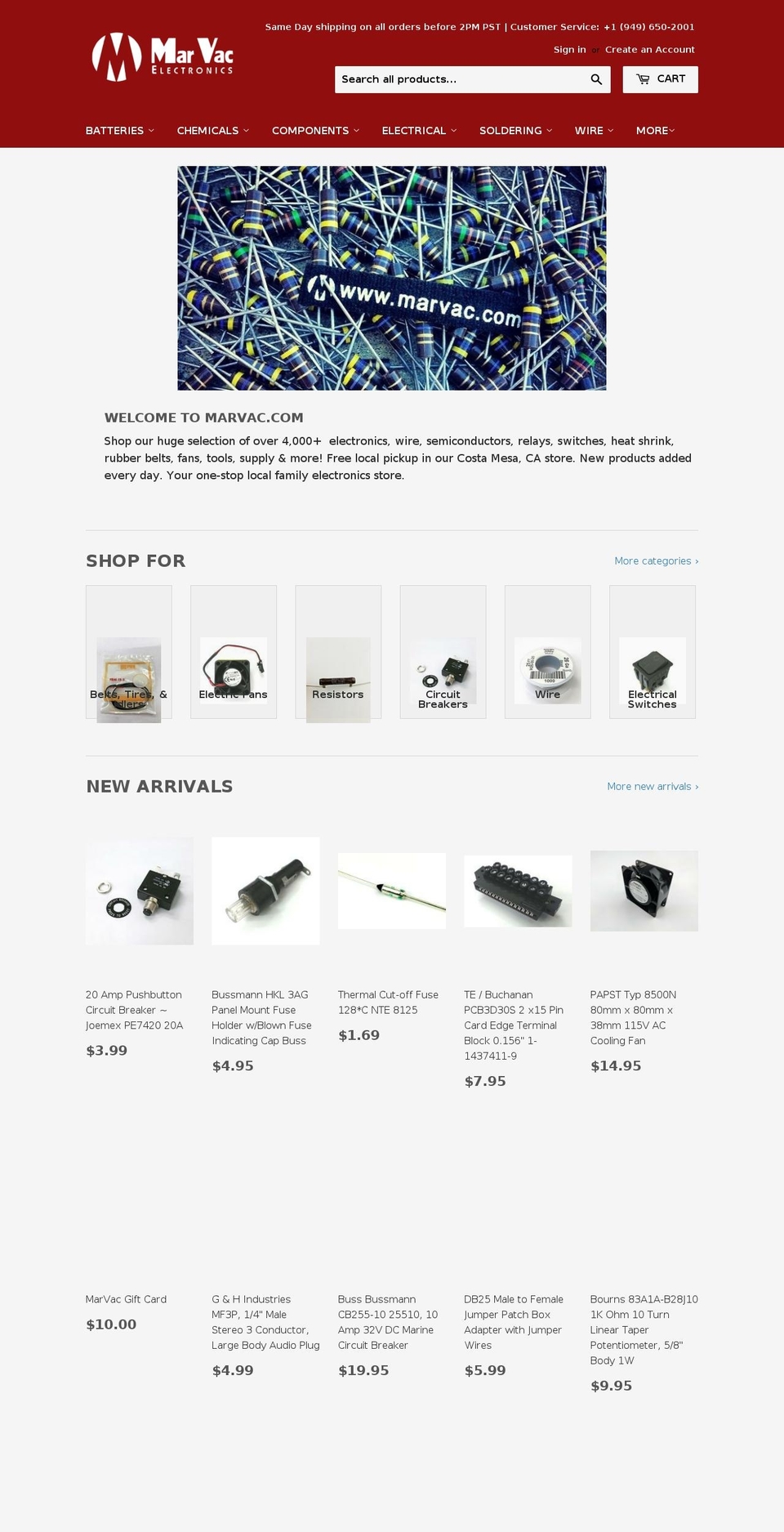 marvac.com shopify website screenshot