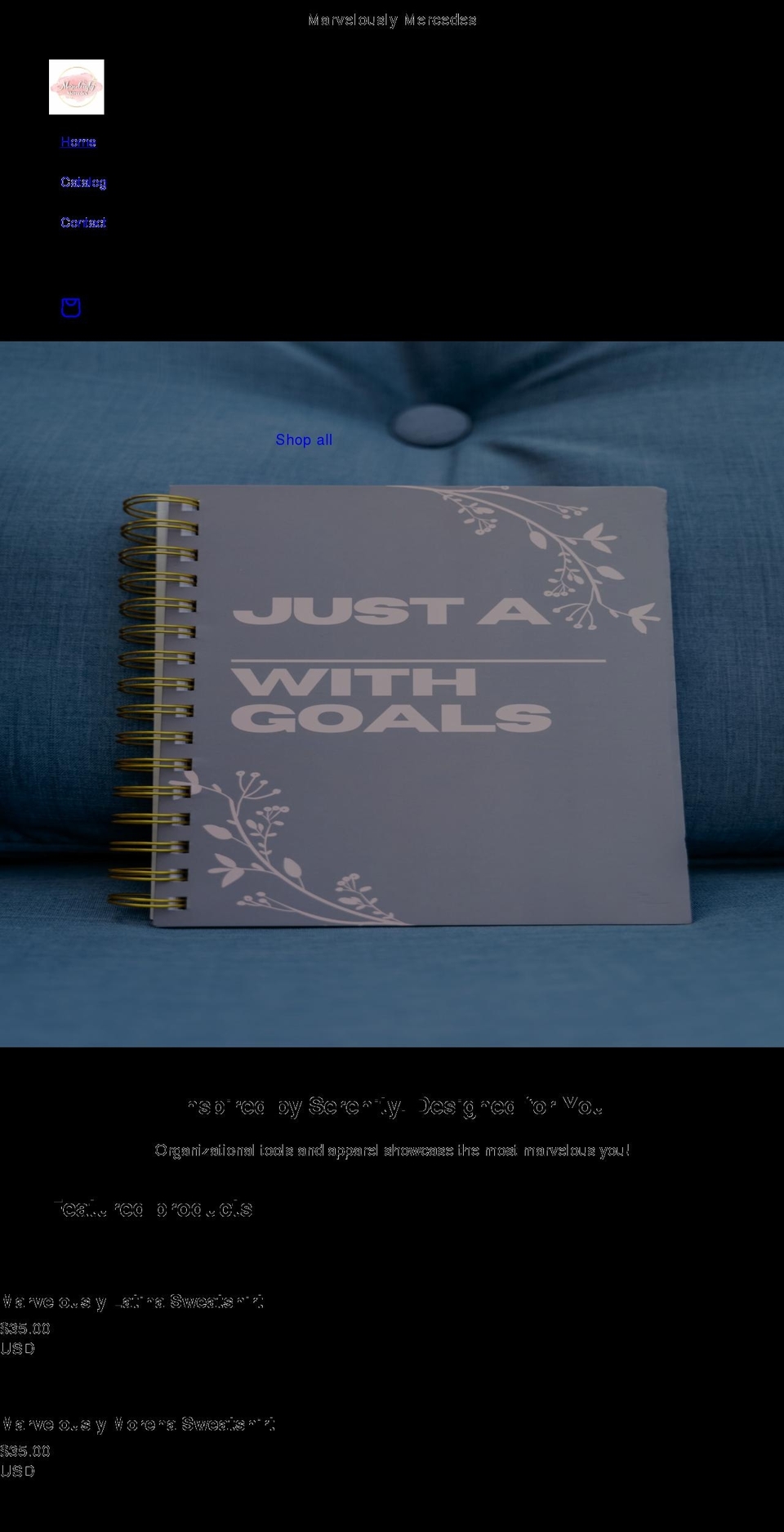 marvelouslymercedes.com shopify website screenshot