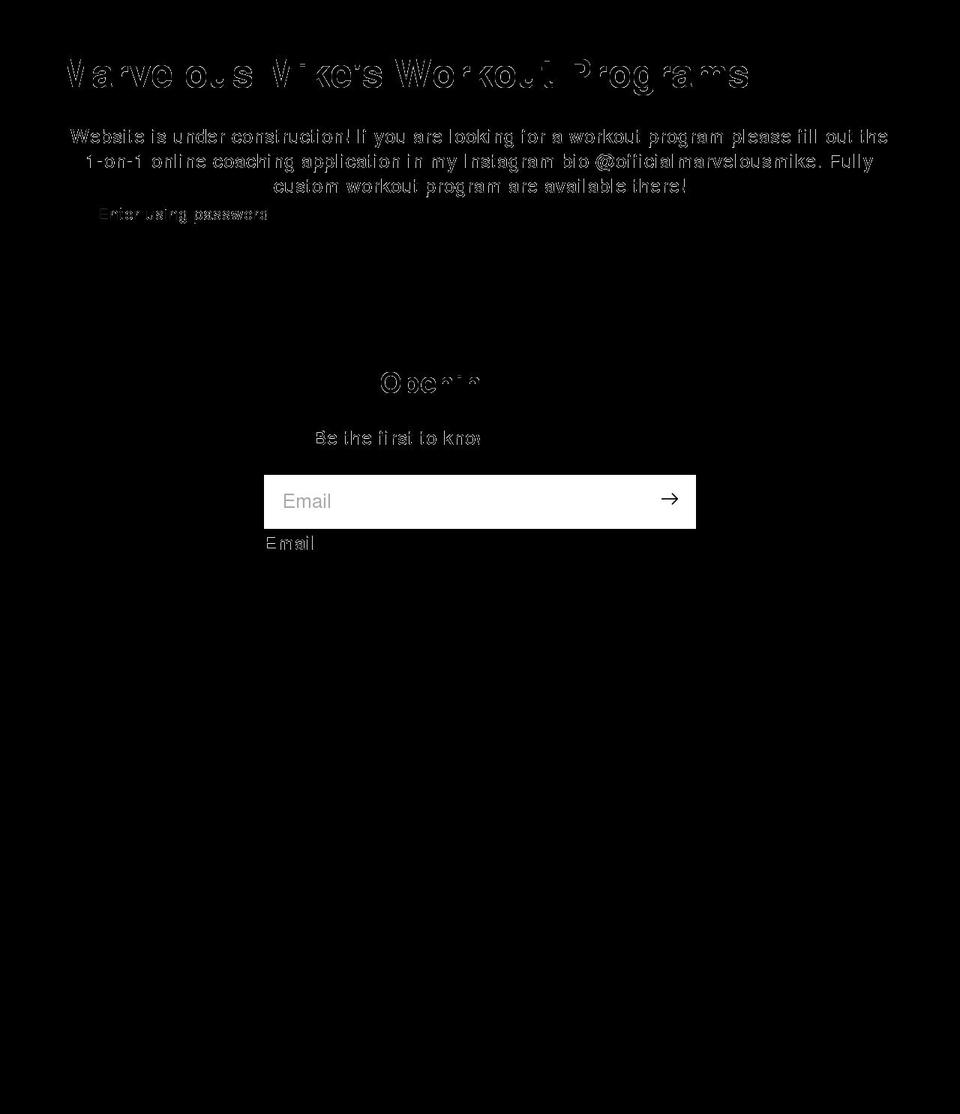 marvelousmike.com shopify website screenshot