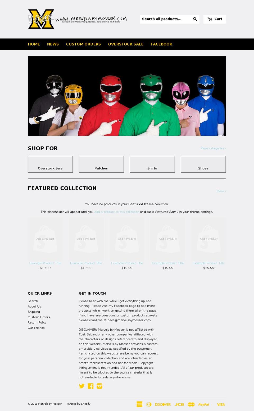 marvelsbymosser.com — Shopify storefront screenshot