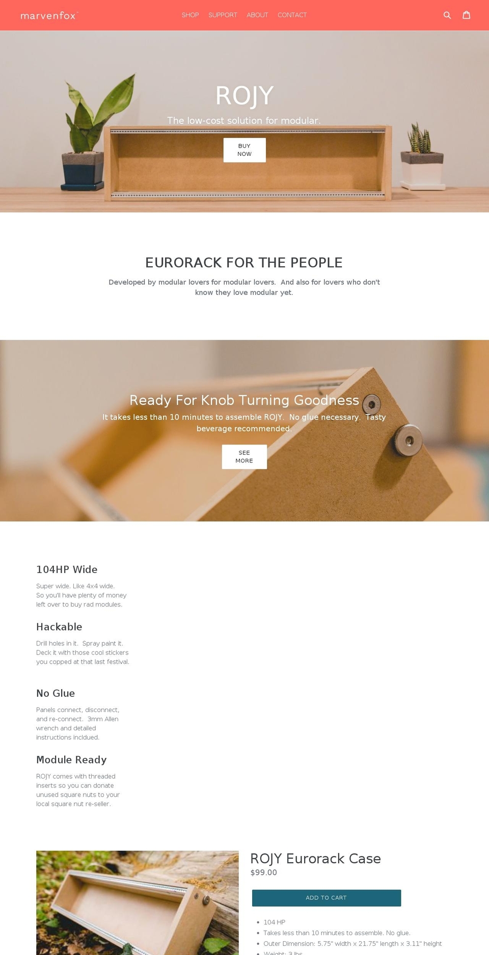 marvenfox.com — Shopify storefront screenshot