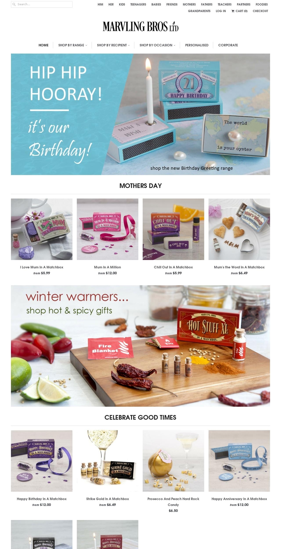marvlingbros.com shopify website screenshot