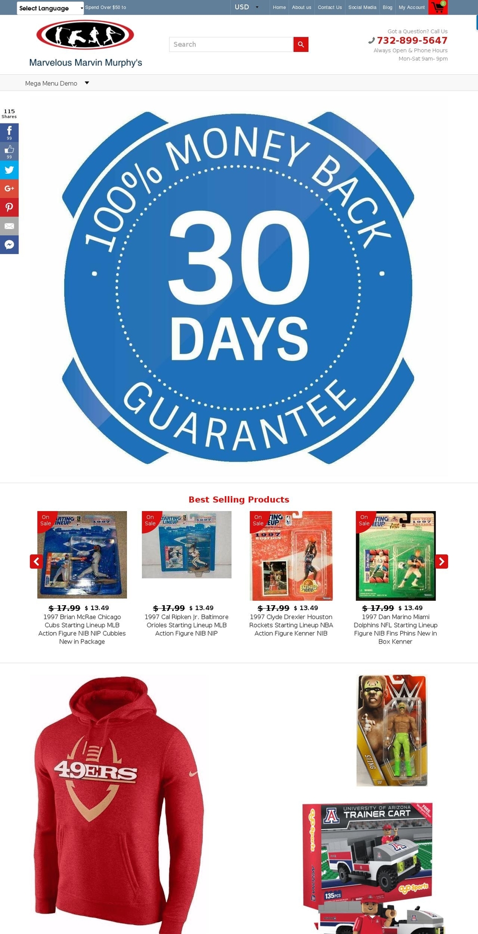 marvmurphys.com shopify website screenshot