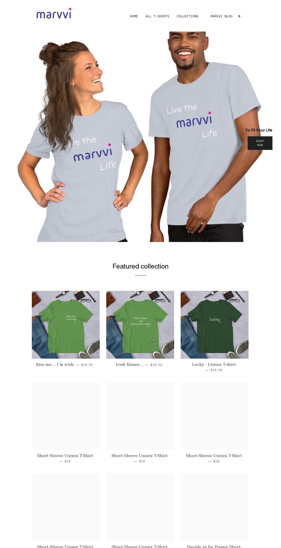 marvvi.com shopify website screenshot