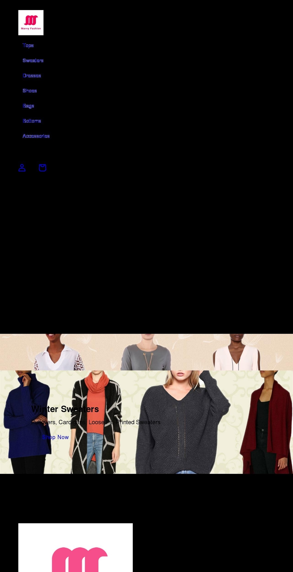 marvyfashion.com shopify website screenshot
