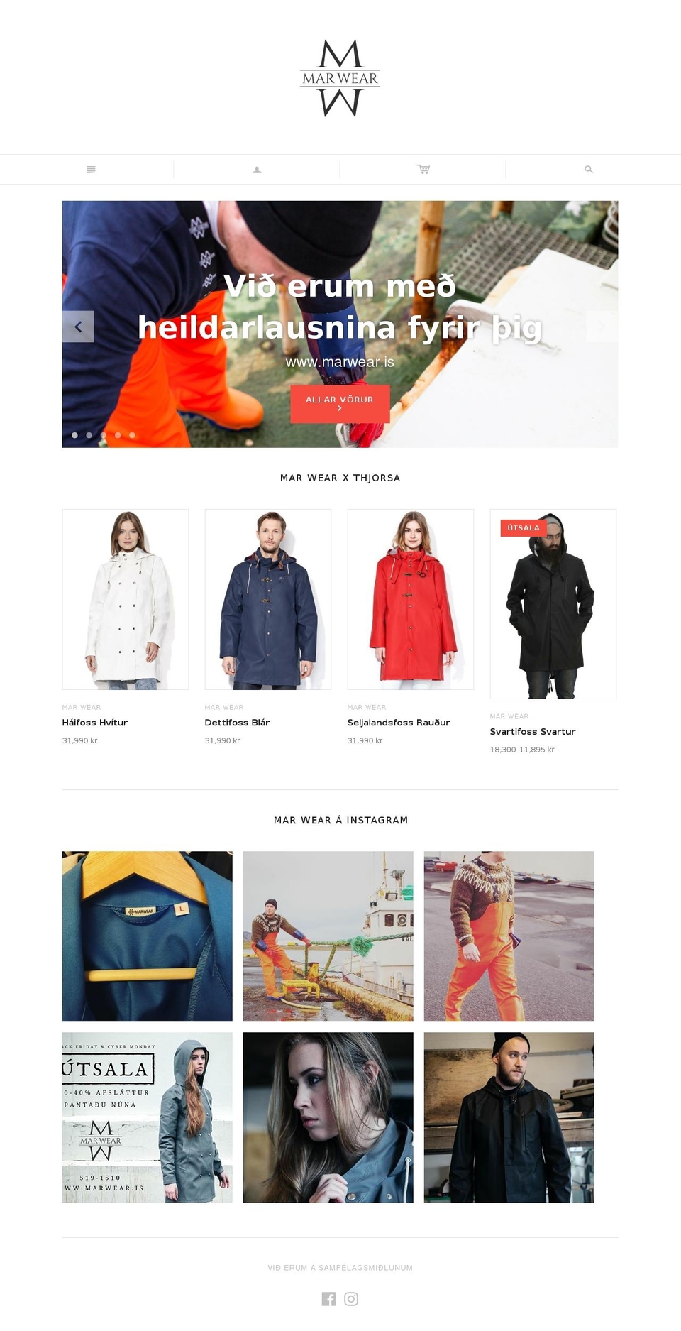 Cabon Shopify theme site example marwear.is