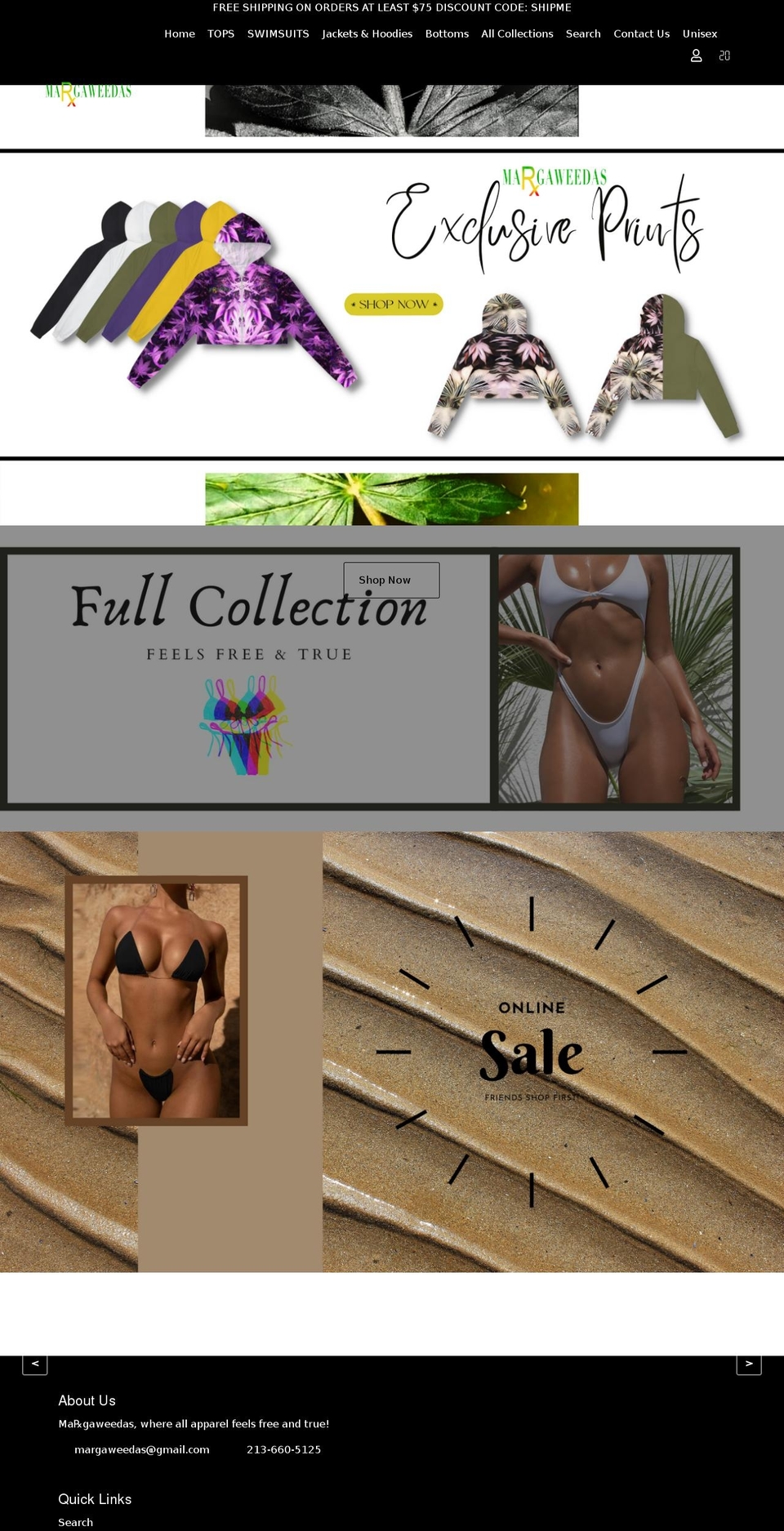 marxgaweedas.com shopify website screenshot