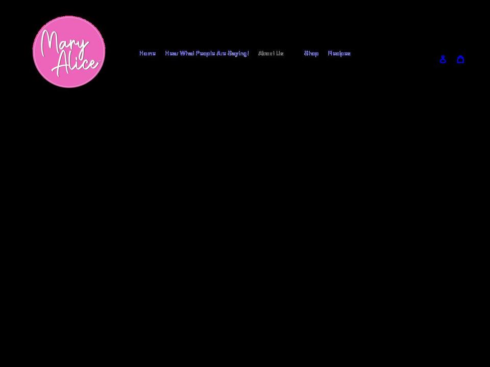 maryalicecakes.com shopify website screenshot