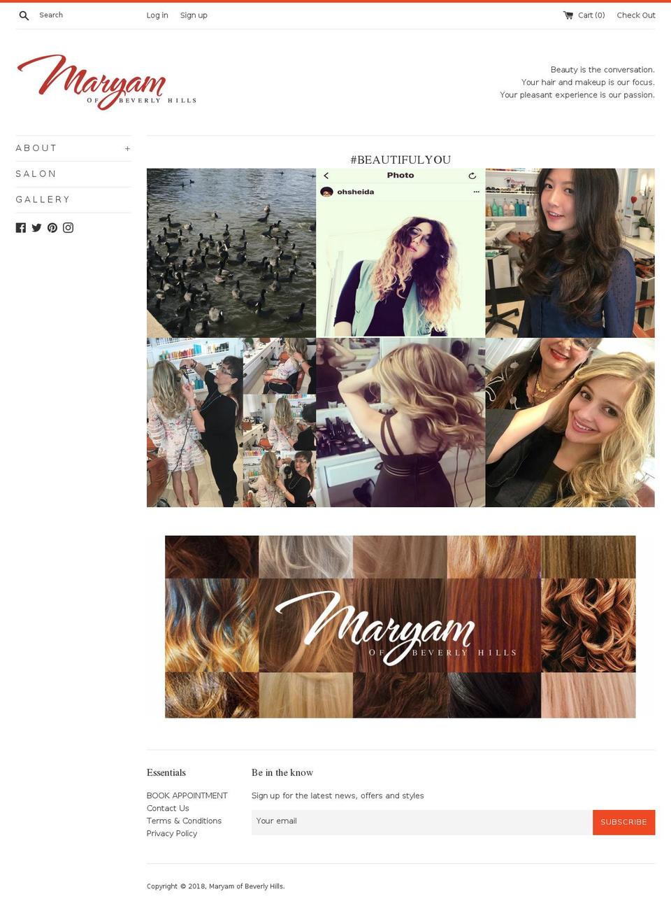 maryamofbh.com — Shopify storefront screenshot