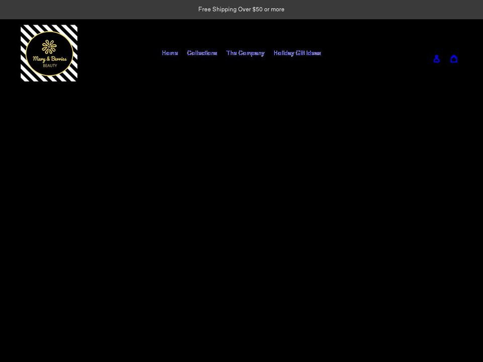 maryandberries.com shopify website screenshot