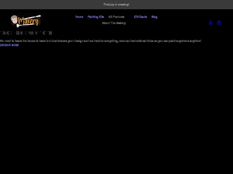 maryannsmakery.com shopify website screenshot