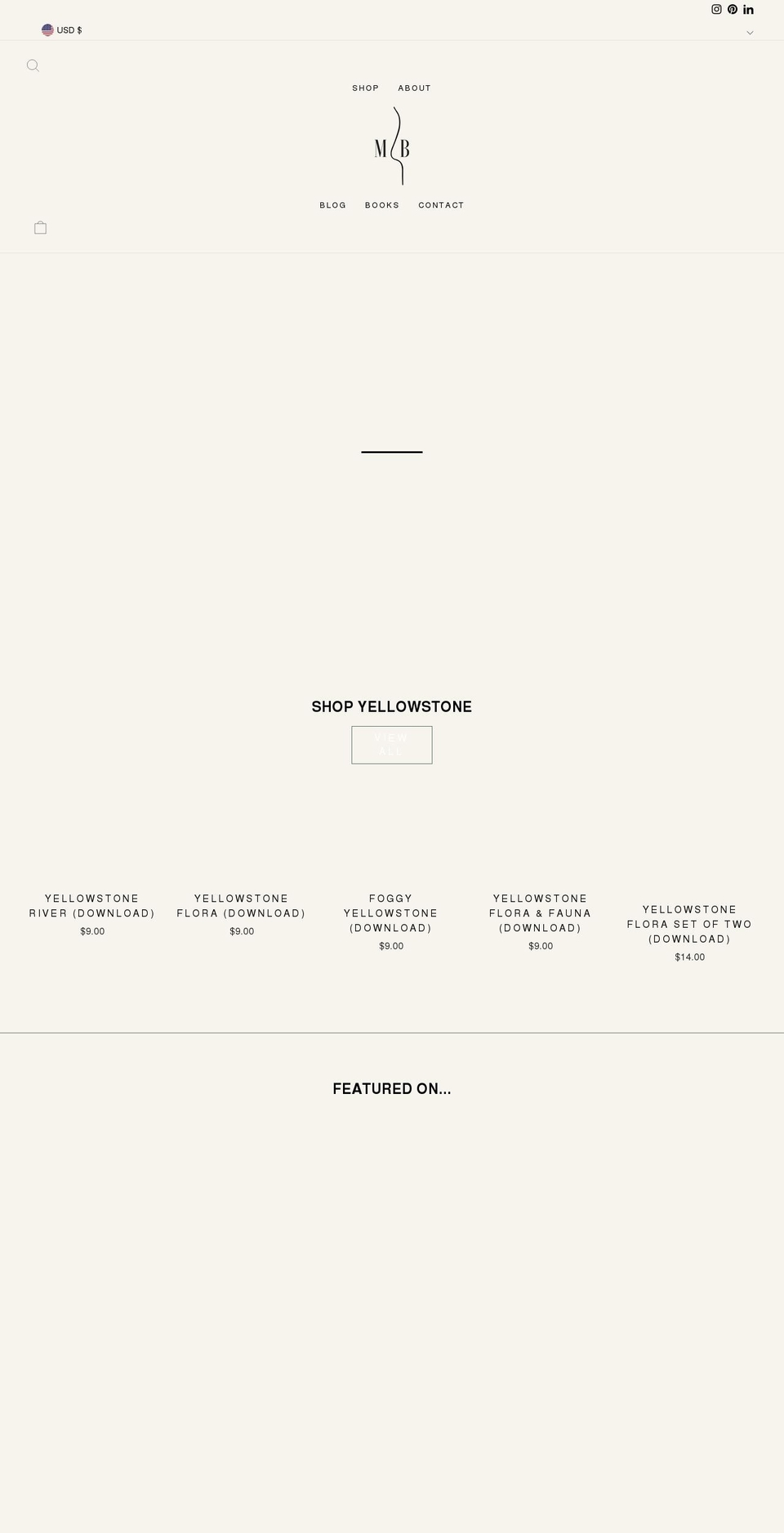 marybethljohnson.com shopify website screenshot