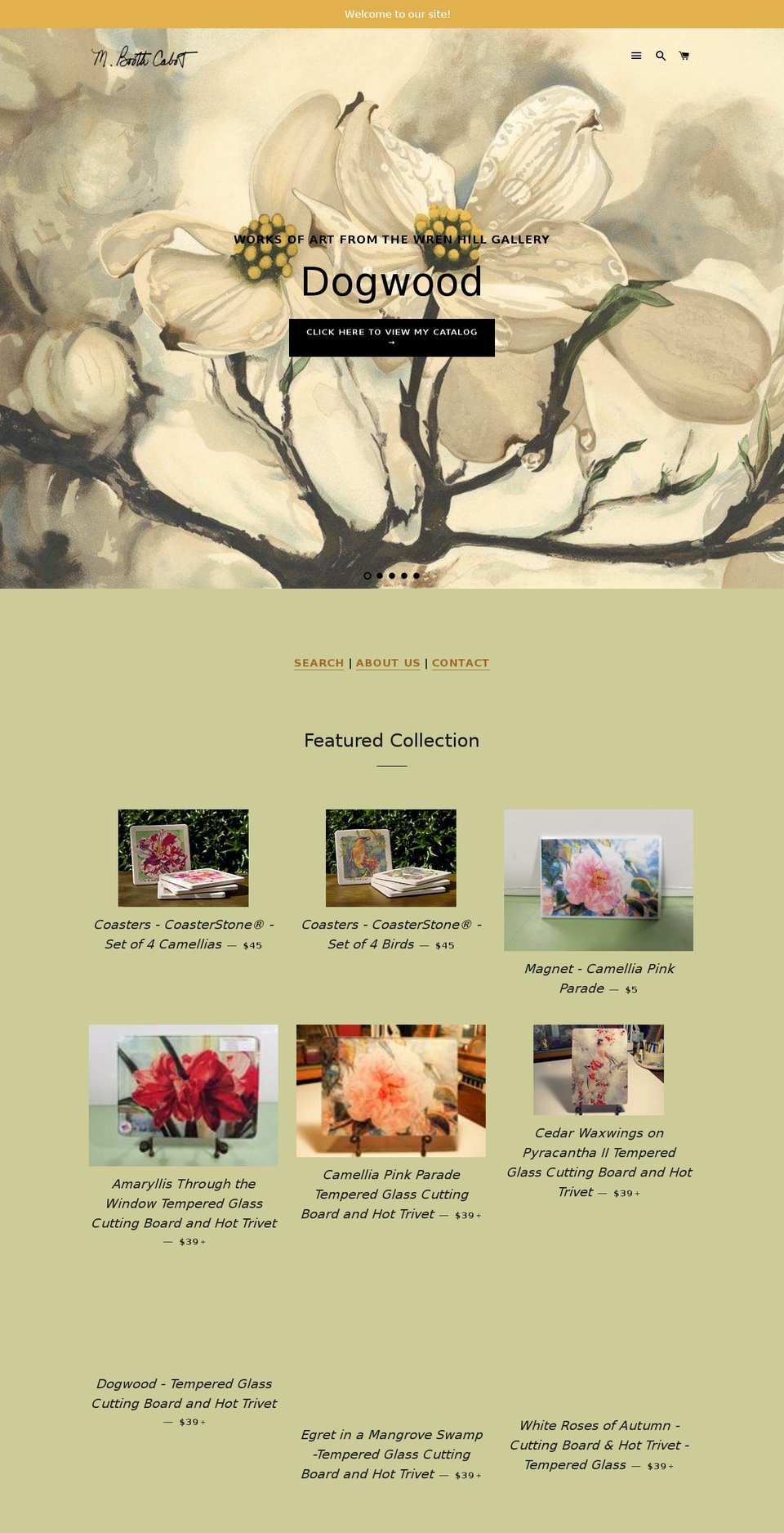 maryboothcabot.com — Shopify storefront screenshot