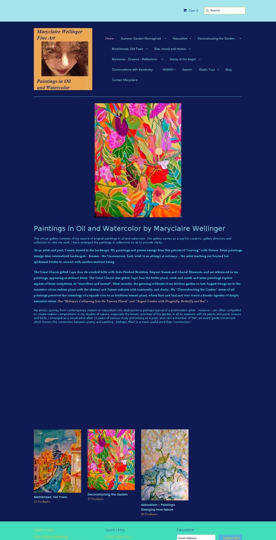 maryclairewellinger.net shopify website screenshot