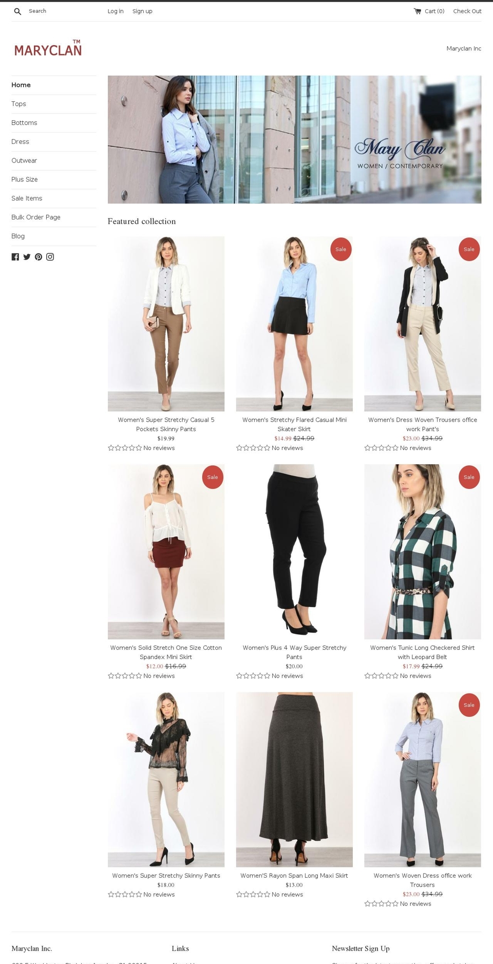 maryclan.net shopify website screenshot