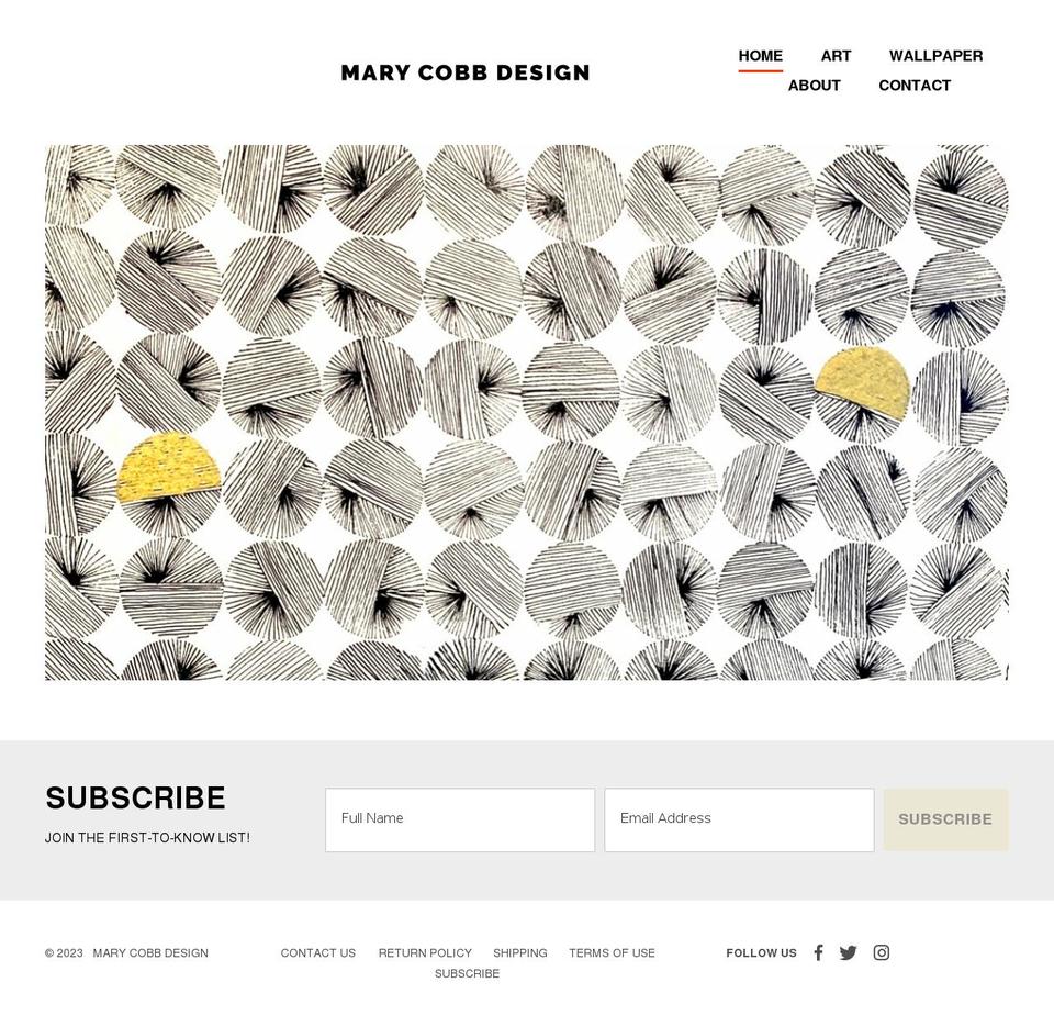 Updated Theme Shopify theme site example marycobbdesign.com