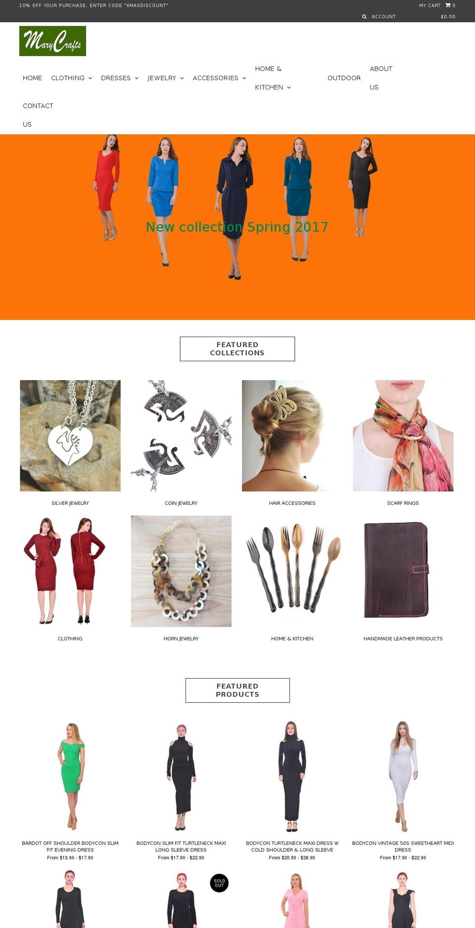 marycrafts.com shopify website screenshot