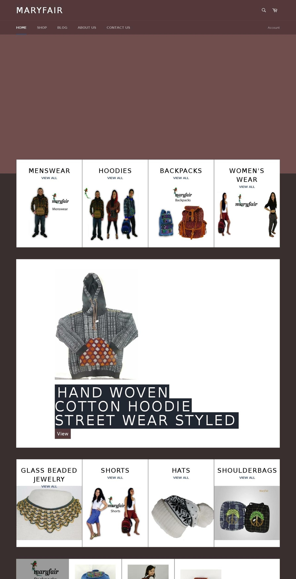 maryfair.com shopify website screenshot