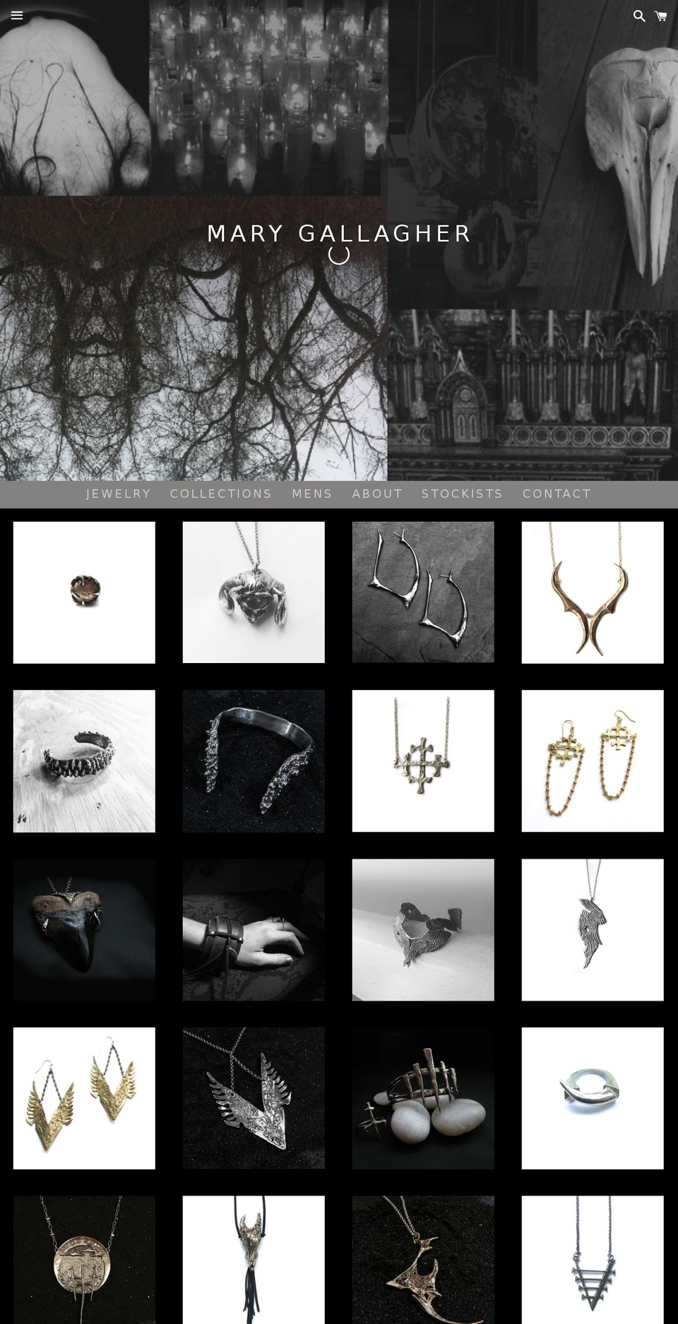 marygallaghernyc.com shopify website screenshot