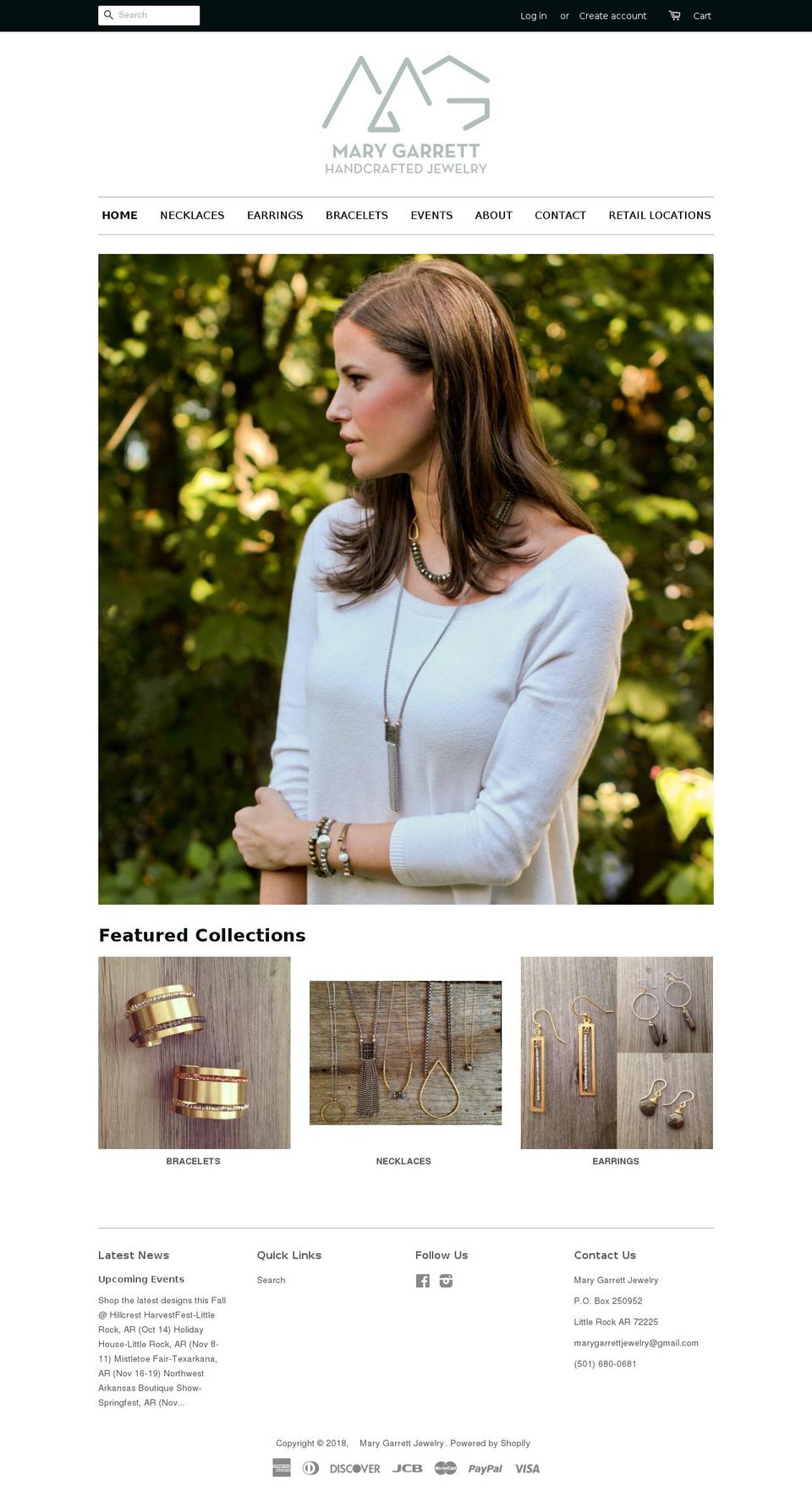 marygarrettjewelry.com — Shopify storefront screenshot