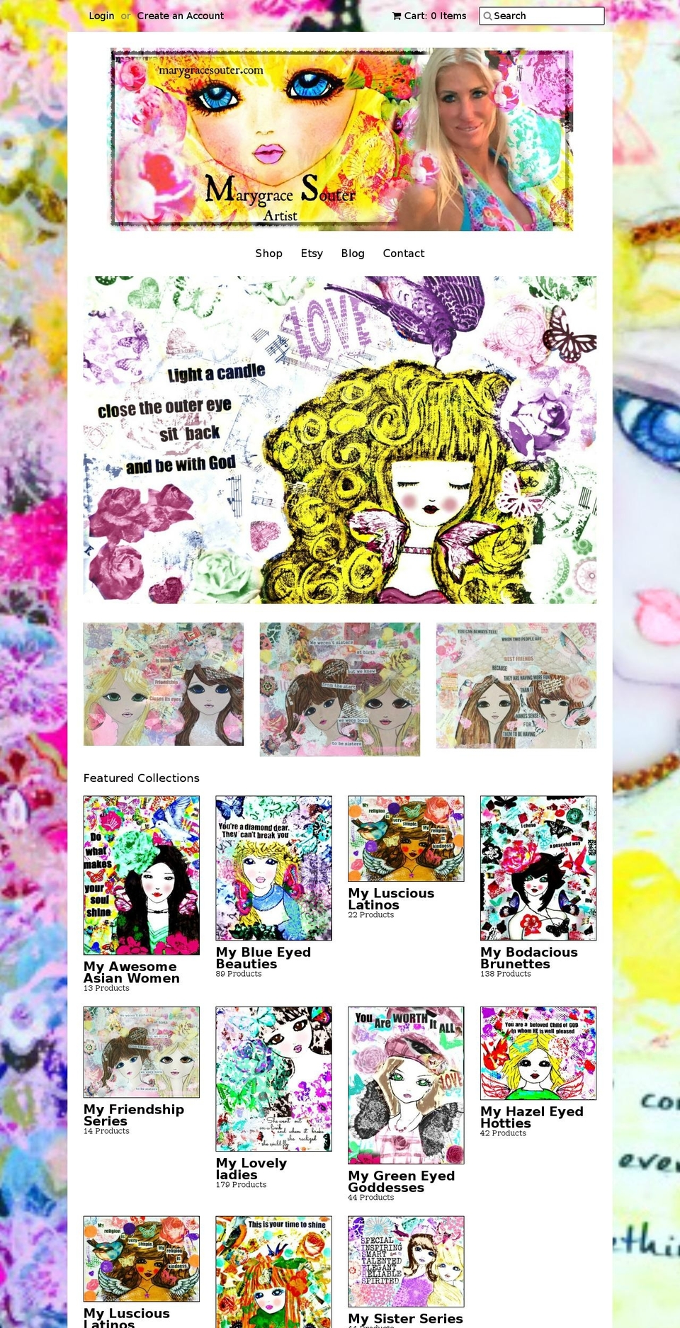 marygracesouter.com shopify website screenshot