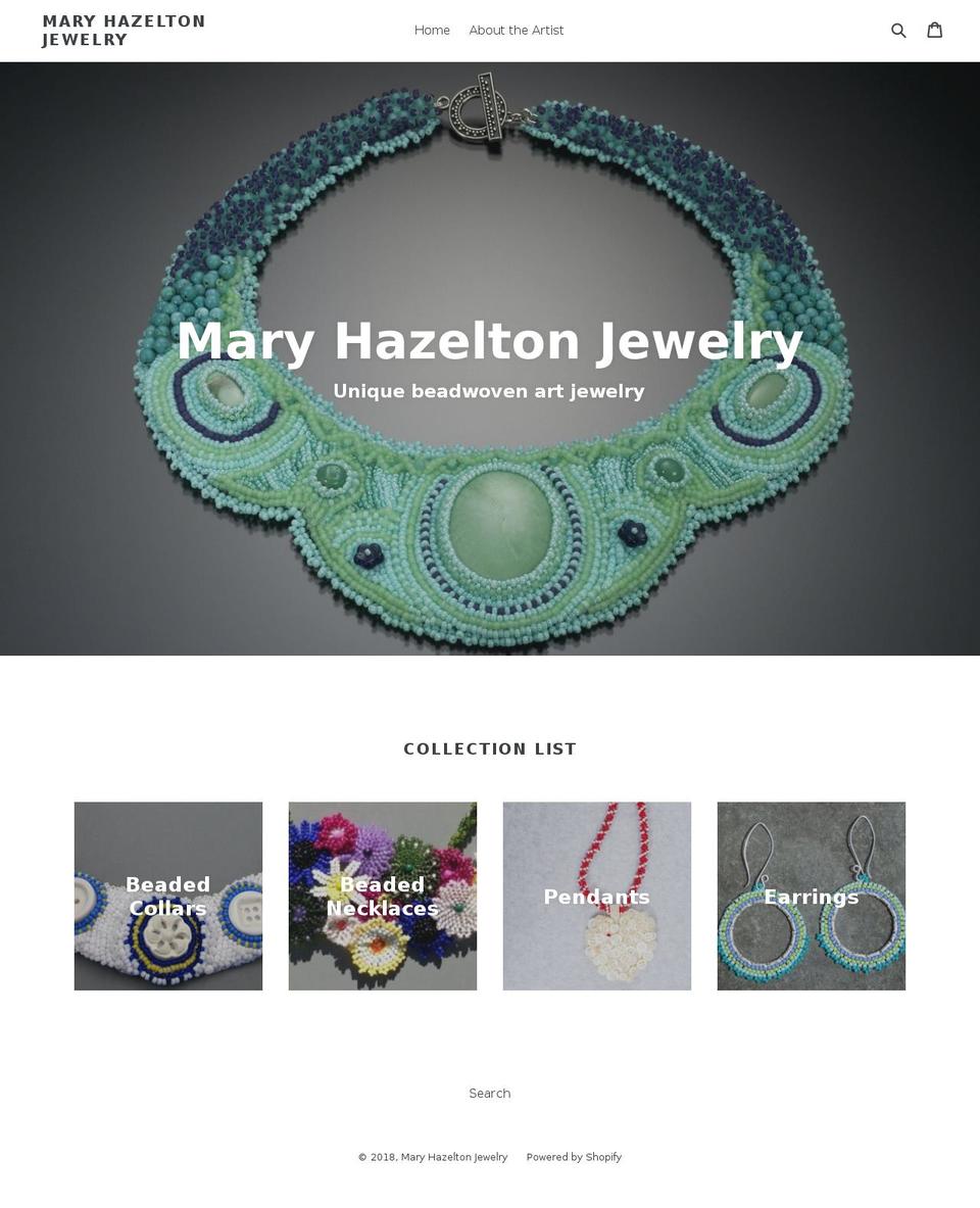 maryhazelton.com shopify website screenshot