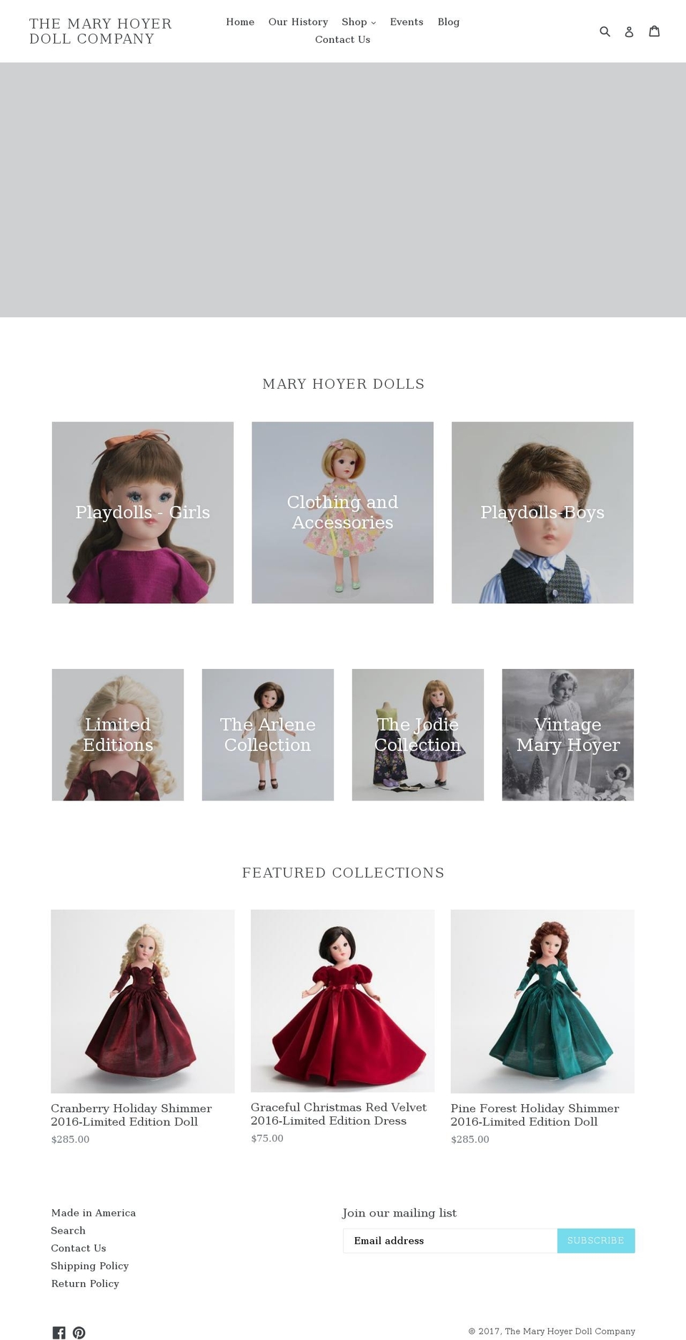 maryhoyerdoll.com shopify website screenshot