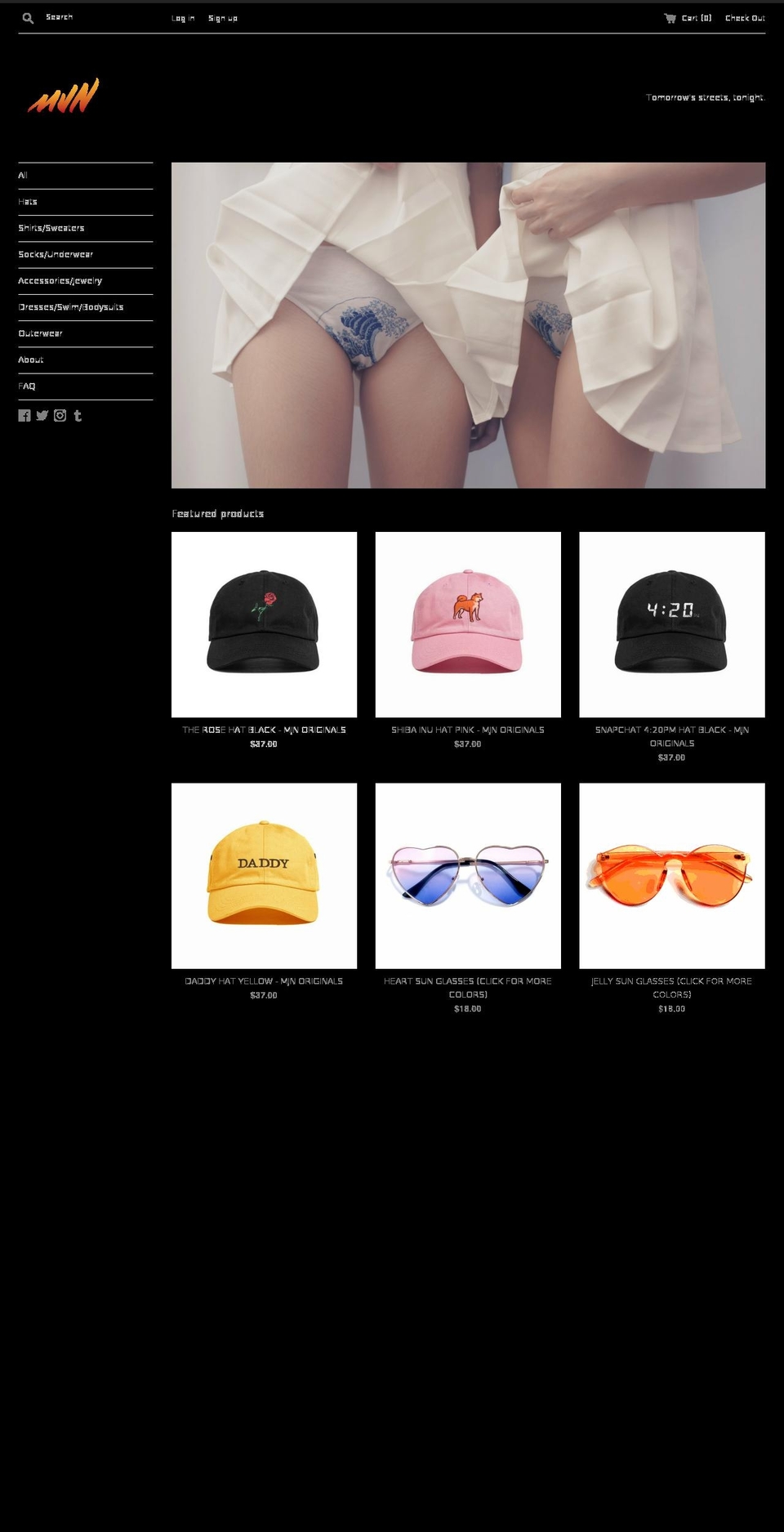 Simple Shopify theme site example maryjanenite.co