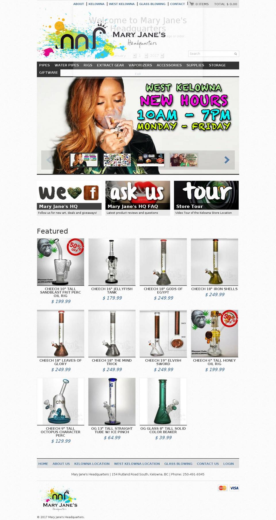 maryjaneshq.com shopify website screenshot