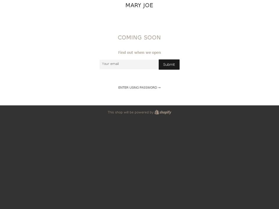 maryjoe.coffee shopify website screenshot