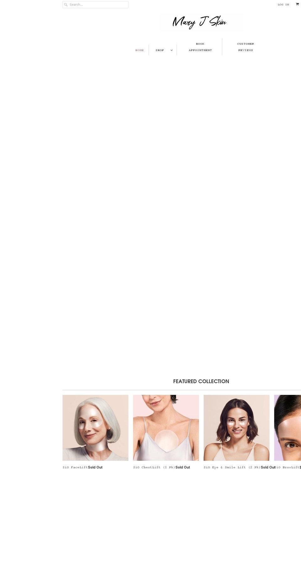 maryjskin.net shopify website screenshot