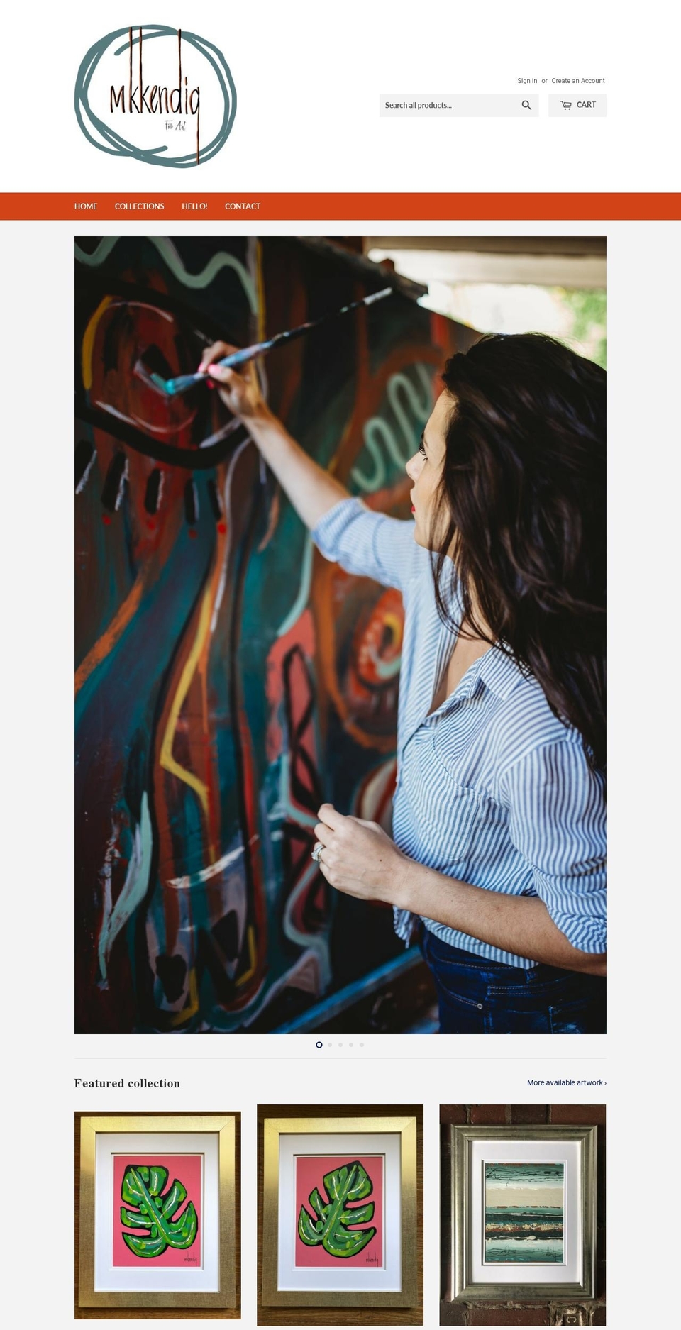 marykkendig.com shopify website screenshot