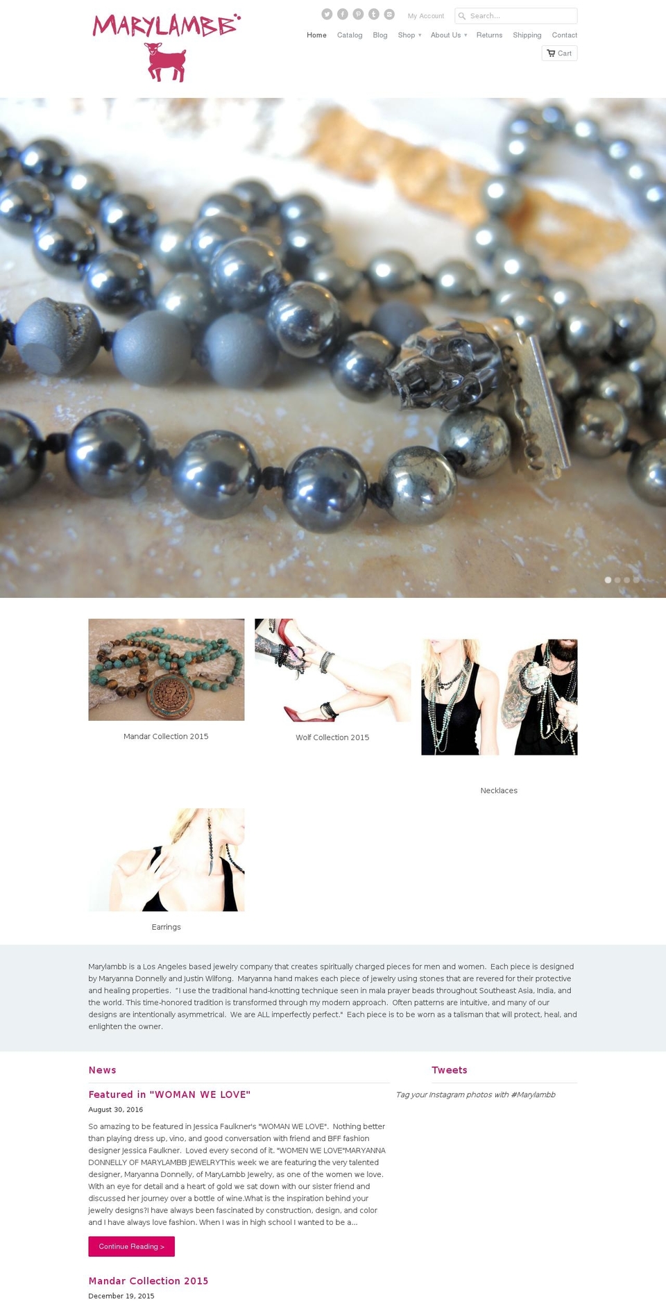 marylambb.com shopify website screenshot