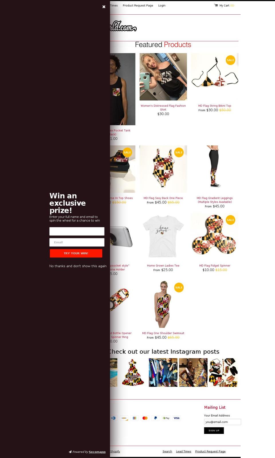 Copy of Simple Shopify theme site example marylandflagtheworld.com