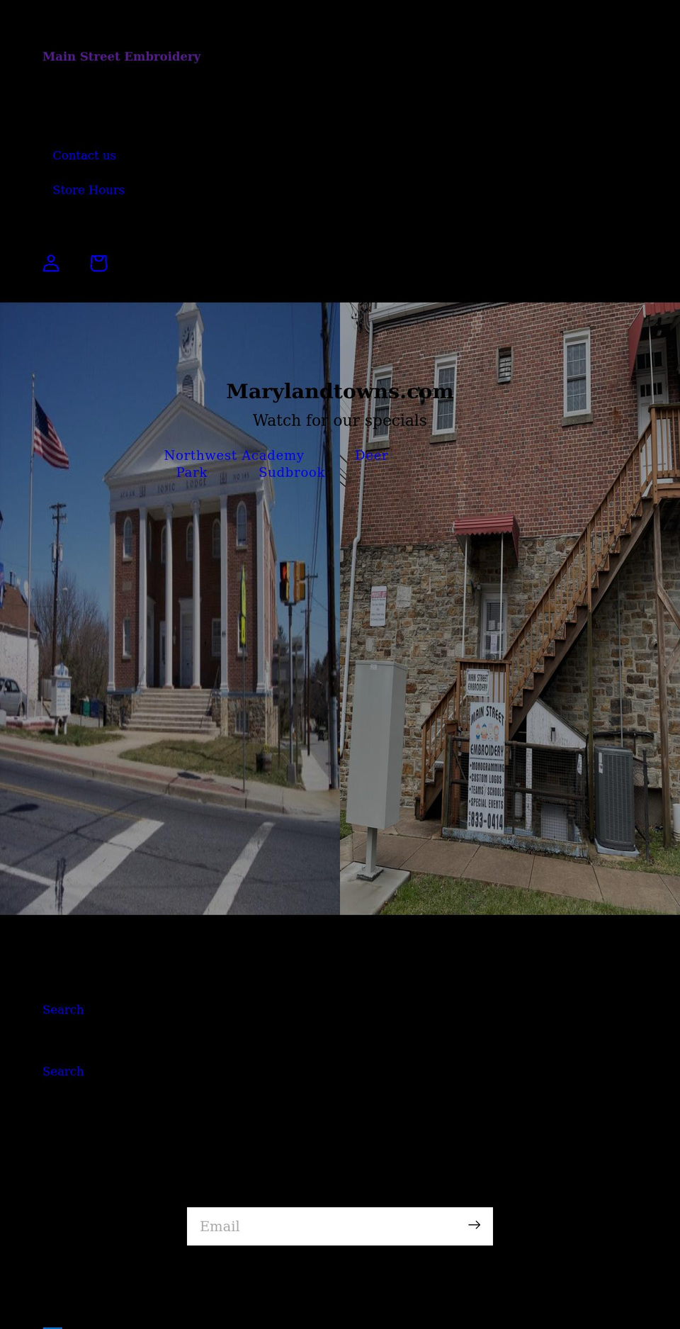 marylandtowns.com shopify website screenshot