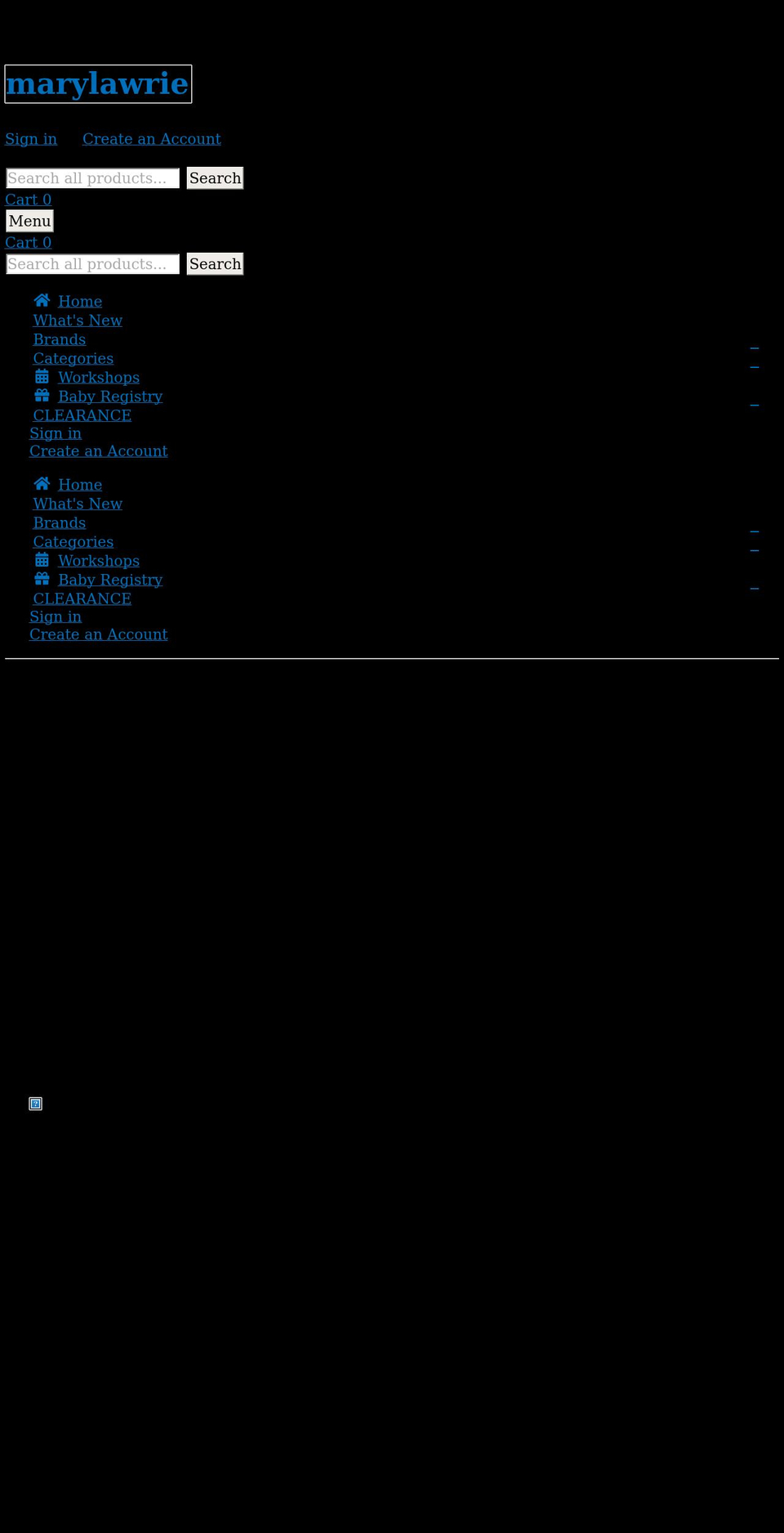 marylawrie.com shopify website screenshot