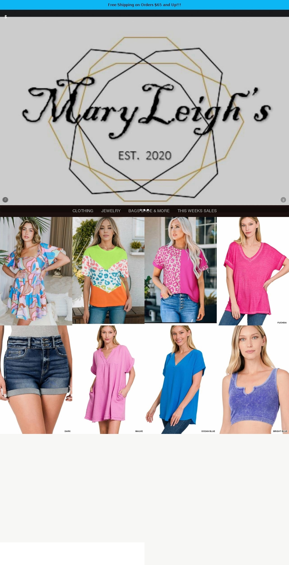 maryleighs.com shopify website screenshot