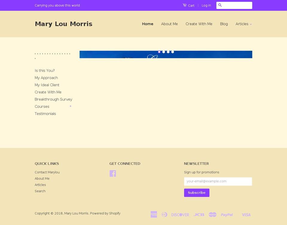 maryloucoach.com — Shopify storefront screenshot