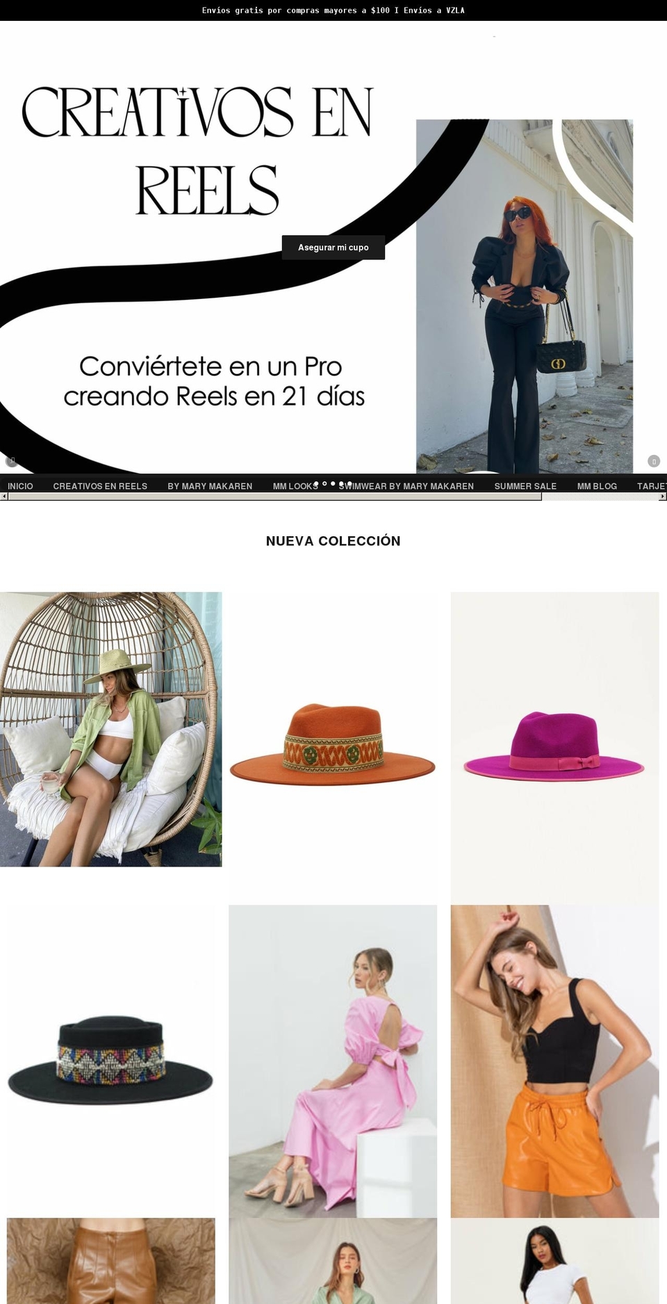 marymakaren.com shopify website screenshot