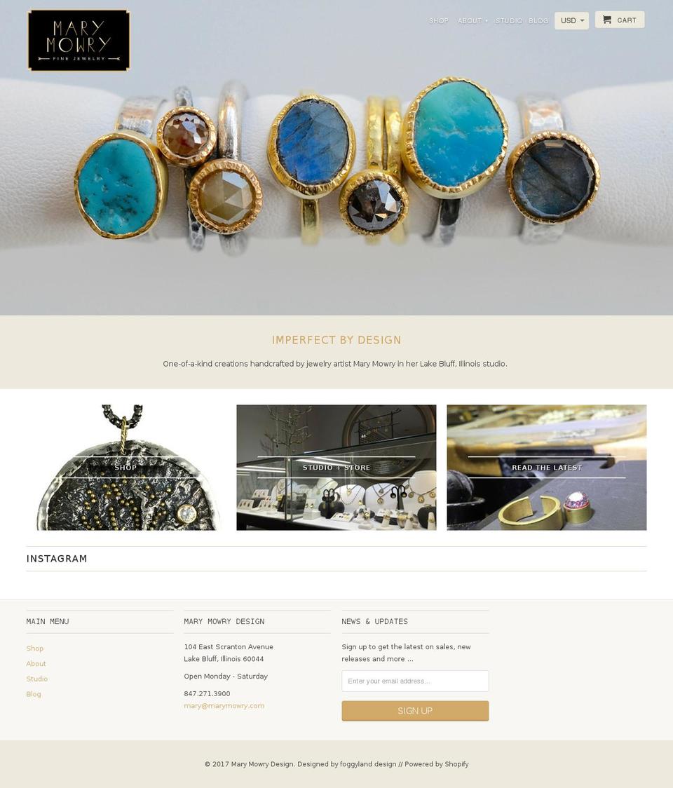 marymowry.com shopify website screenshot