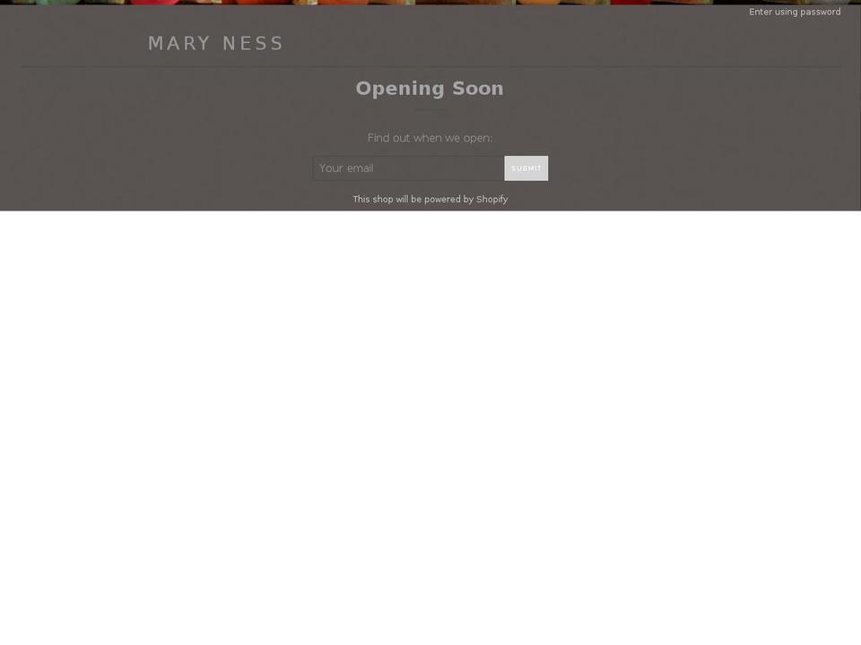 maryness.com shopify website screenshot