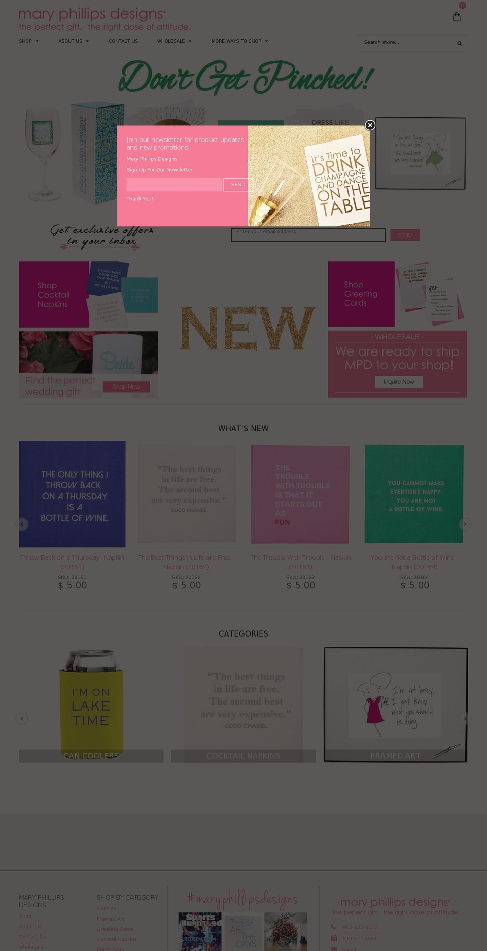 maryphillipsdesigns.com shopify website screenshot